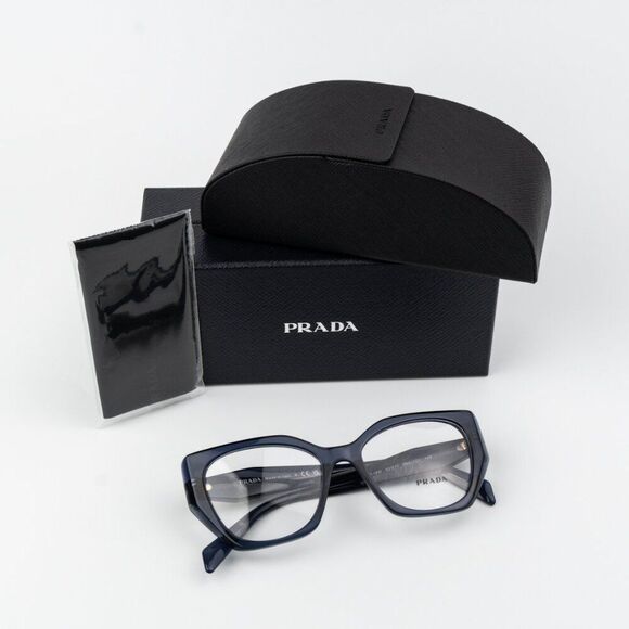 Prada Accessories - Prada Women Eyeglasses Blue Crystal Cat Eye PR18WV 08Q1O1 BRAND NEW